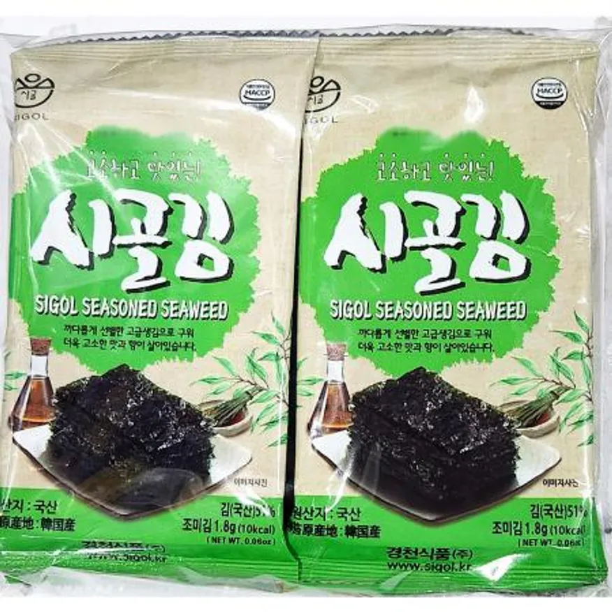 미니도시락김(시골 1.8g x10봉 18g 24개) 식탁김 도시락김 조미김 김 간식 식자재 도시락반찬 캠핑음식 아기반찬 밥반찬 이미지