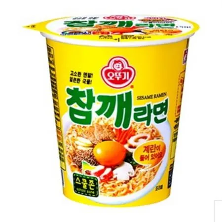 VCM 오뚜기 참깨라면 작은컵 (12개) 식자재 업소용 대용량 농심 이미지