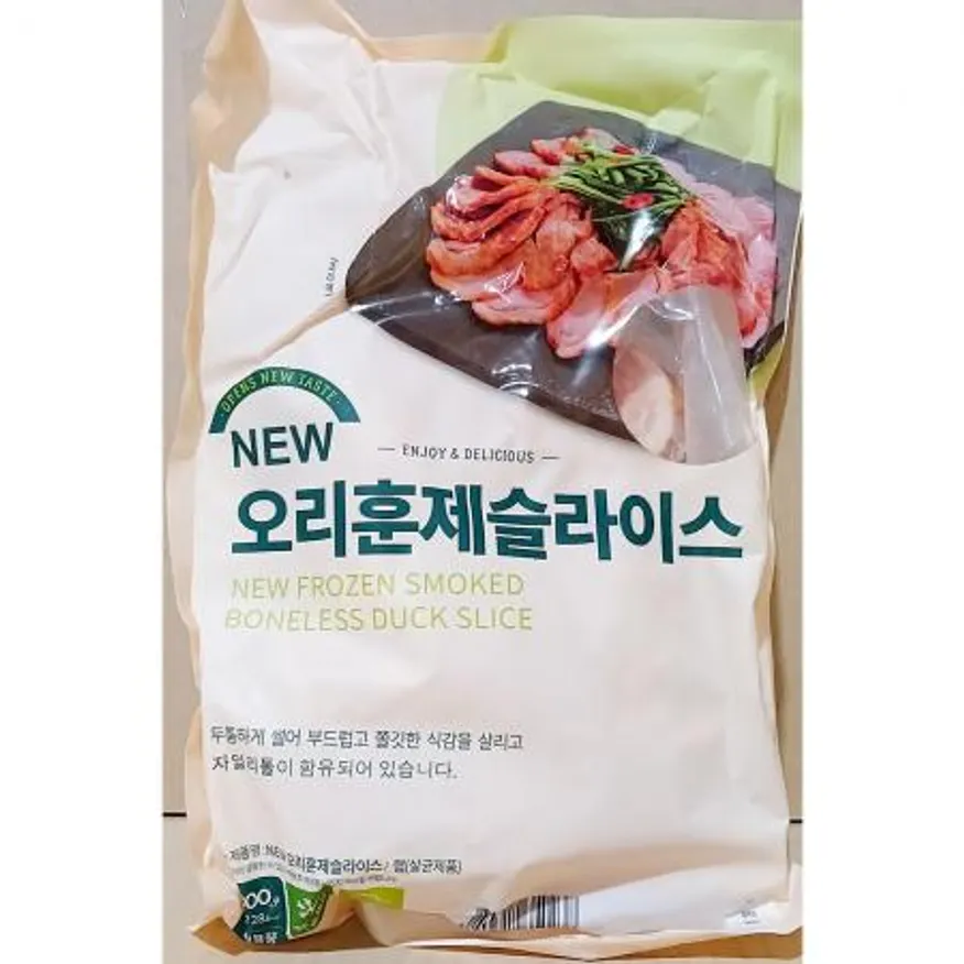 훈제오리(슬정이가네신우 800g) 오리고기 오리훈제 업소용 대용량 캠핑음식 술안주 간편식 냉동오리 식당용 이미지
