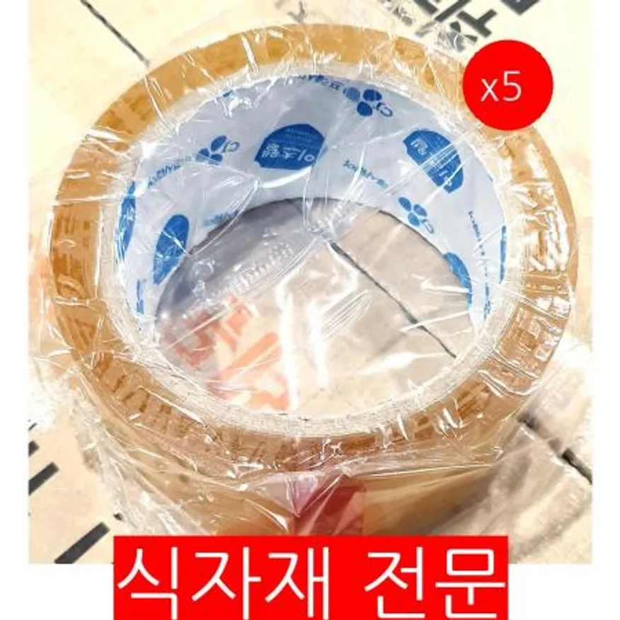 박스테이프(이츠웰 투명 45m) 5개 식자재 업소용 대용량 신일 우림 박스테이프 투명 오공 리더스 자동 한국 신흥 이미지