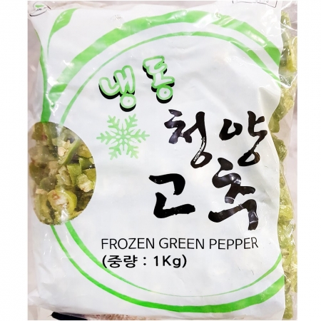 냉동 청양고추 슬 1K 10개 식자재 업소용 대용량 황보마을 냉동 청양고추 제이제이무역 식재료용 글로벌 이미지