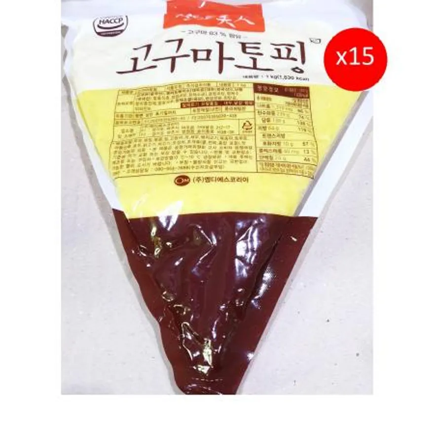 고구마토핑(MDS 1k) X15 고구마무스 고구마퓨레 고구마페이스트 카페재료 베이커리재료 디저트재료 업소용 단체급식 이미지