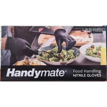 핸디메이트 니트릴장갑 블랙 S 100매 10개 식자재 업소용 대용량 위생장갑 강군마트 다용도 고급 장갑 니트릴장갑 위생 클린 뮤르가즘