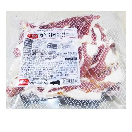 에쓰푸드 베이컨(2mm 1K) 업소용 식자재 대용량 샌드위치재료 피자재료 피자토핑 샐러드재료 가공육