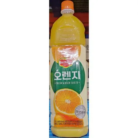 오렌지주스(델몬트 1.5L) 6개 식자재 업소용 대용량 돈시몬 코카콜라 롯데칠성 델몬트 미닛메이드 보타니 서울우유 웅진식품 빙그레