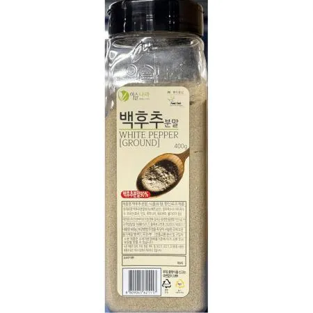 백후추분말(이슬나라 400g) 1개 식자재 업소용 대용량 카르멘시타 업소용 백후추분말 백후추 온담고 천연 아주존 이슬나라 신영 이미지