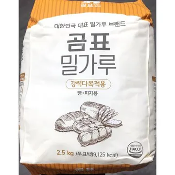 강력밀가루(곰표 2.5K) 6개 식자재 업소용 대용량 대한제분 맥선 제일제당 백설 유기농 마루비시 곰표 스텔라 코끼리