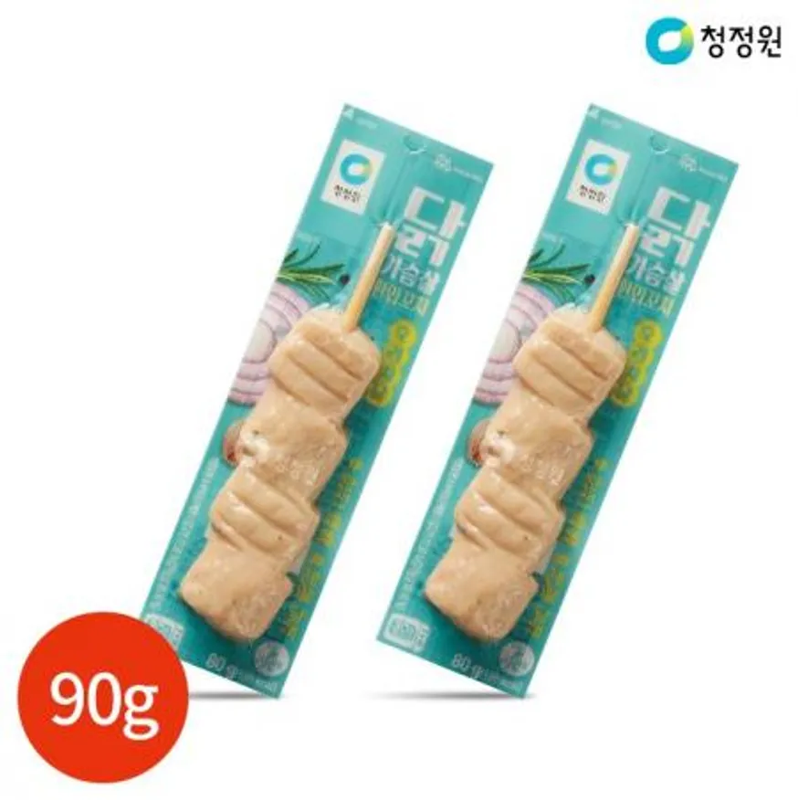 CL 청정원 닭가슴살 오리지널 한입꼬치 80g x 10개 이미지