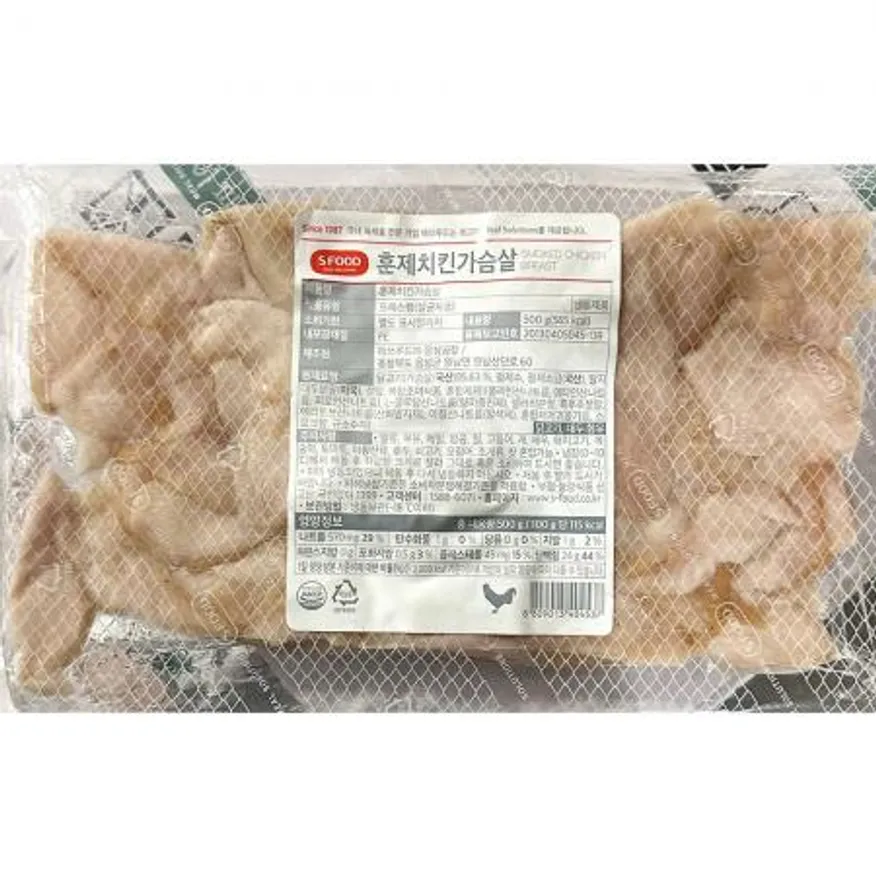 훈제치킨닭가슴살 (에쓰푸드 500g) X5 이미지