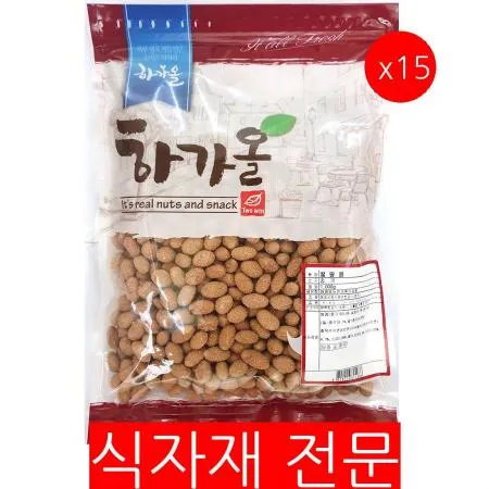꿀땅콩(1K)X15 허니땅콩 맛땅콩 땅콩 견과류 간식 술안주 영양간식 업소용 주점안주