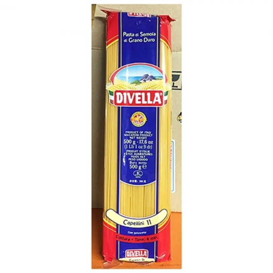 카펠리니 11번(디벨라 500g) 24개 식자재 업소용 대용량 데체코 디벨라 카펠리니 그라노로 룸모 루스티켈라 전세계 감자트리 엔젤헤어파스타 이미지