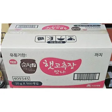 일회용 고추장(옹가네 500입) 1개 식자재 업소용 대용량 일회용 진조미 해표 업소용 움트리 다인 대량 옹가네 푸른