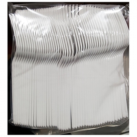 포크(일회용 흰색 100입)X4 일회용품도매 케이터링용품 배달용품 업소용품 카페용품 플라스틱포크 식기류 수저 일회용식기