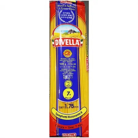 스파게티 8번(디벨라 500g) 6개 식자재 업소용 대용량 디벨라 데체코 룸모 바릴라 지미 랜덤 그라노로 유기농 구은