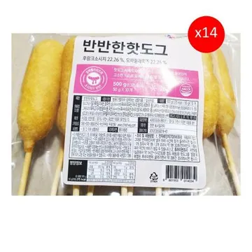 이츠웰 반반한핫도그(50g x10개) X14 식자재 업소용 대용량 텍사스 이츠웰 핫도그 씨엔 가공 오너클랜 개