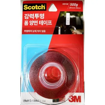 강력 투명폼 양면 테이프(3M 12mmx2m)