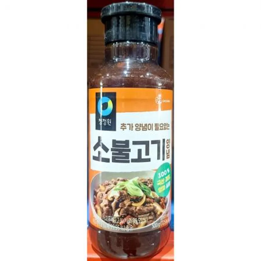 소불고기양념(청정원 500g) X15 불고기양념 소불고기소스 고기양념 업소용 대용량 식자재 한식당 액상소스 이미지
