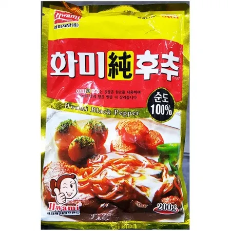 순후추가루(화미 200g) 1개 식자재 업소용 대용량 이슬나라 태원 태산 흑 오뚜기 영흥 신영 혼합흑 순후추