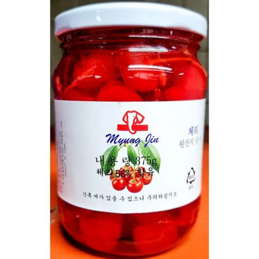 체리(꼭지 적 명진 375g) X12 생체리 신선체리 붉은체리 수입과일 과일 디저트재료 카페과일 과일가게 식자재 이미지