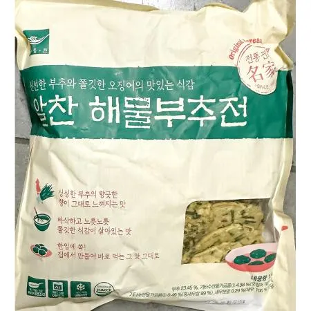 해물부추전(사옹원 30g 34개입 1K) X5 식자재 업소용 대용량 사옹원 해물 제철 해드림 땡글마켓 해물부침개