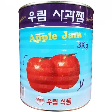 우림 사과잼 3Kg 6개 식자재 업소용 대용량 사과잼 우림 가림 대용량 진산 통조림 식재료 블루힐 캔
