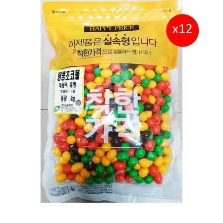 땅콩초코볼(맛깔지기 1k) X12 초코볼 땅콩 초콜릿과자 업소용 대용량 식자재 간식 맥주안주 술안주