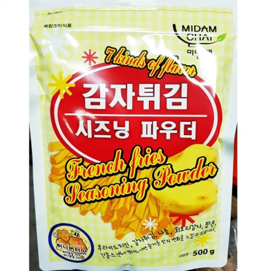 허니버터맛 감자시즈닝 500g 감자튀김시즈닝 허니버터시즈닝 시즈닝가루 감자튀김전문점 치킨집 스낵바 대량구매 식자재 업소용 시즈닝 이미지