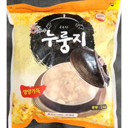 [더착한푸드]한도식품 누룽지 3Kg  2개 식자재 대용량 업소용 누룽지 누릉지 누룽지밥