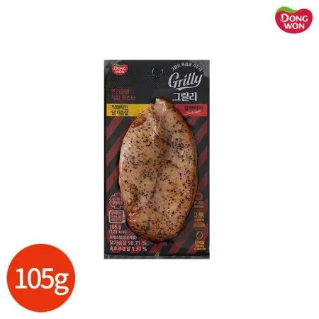 CL 동원 그릴리 직화 치킨 닭가슴살 블랙페퍼 105g x 4개
