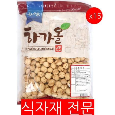 찹쌀땅콩(1K)X15 땅콩 견과류 간식 술안주 스낵 업소용 대용량 카페재료 식당재료