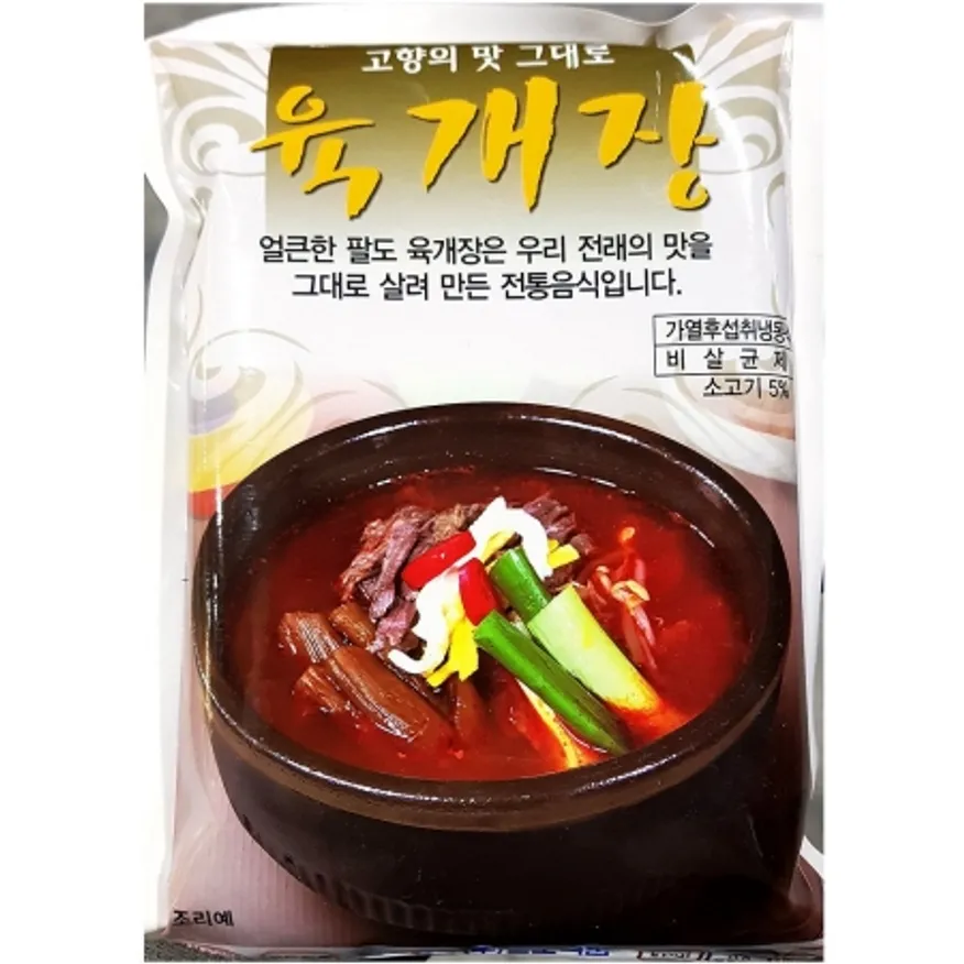 팔도 육개장 600gX25 식자재 업소용 대용량 탕 즉석식품 고향 팔도 명가 초원 육개장 성일 선봉 이미지