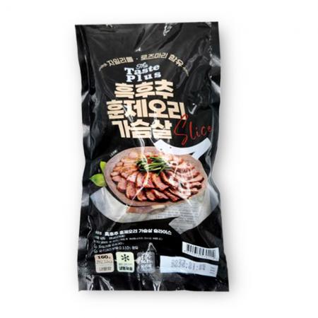 흑후추 훈제오리 가슴살 슬라이스 160g X 12봉 업소용 식자재 대용량 흑후추오리 오리가슴살 간편식 안주재료 훈제오리고기 오리슬라이스 냉동오리