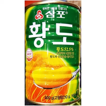 황도복숭아캔(8절 삼포 400g)X24 황도 복숭아캔 복숭아통조림 과일통조림 과일캔 업소용 대용량 식자재 빙수토핑