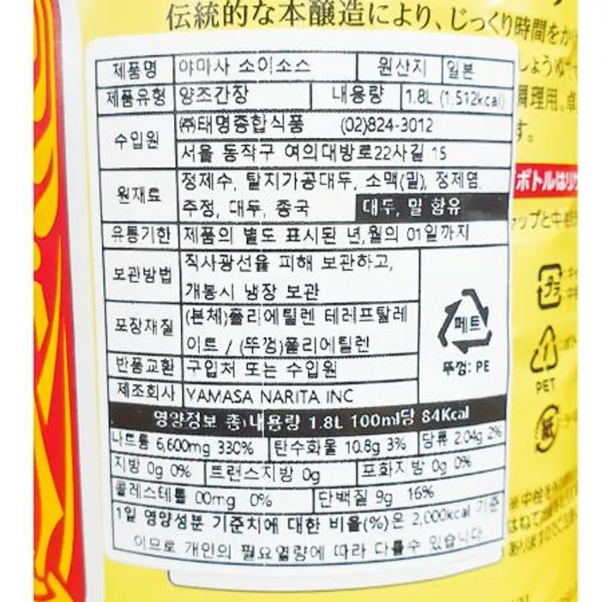 고이구치 소이소스(야마사 1.8L) 이미지