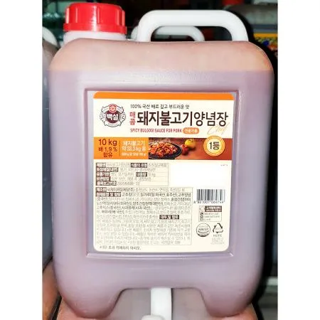 매콤돼지불고기양념(백설 10K) 업소용 대용량 돼지불고기양념 매운양념 한식당 식당용 급식용