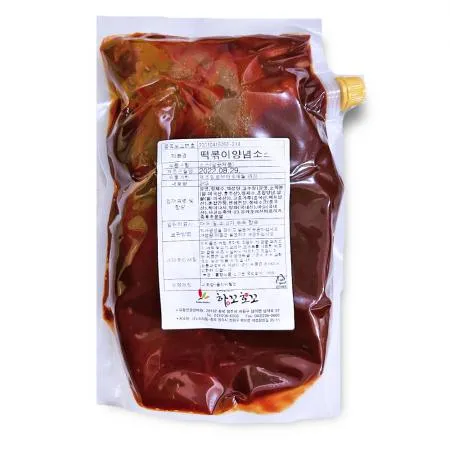 매콤달콤 떡볶이소스 2kg 액상소스 간편양념 업소용 대용량 매콤달콤소스 떡볶이집 분식집 포장마차 즉석떡볶이