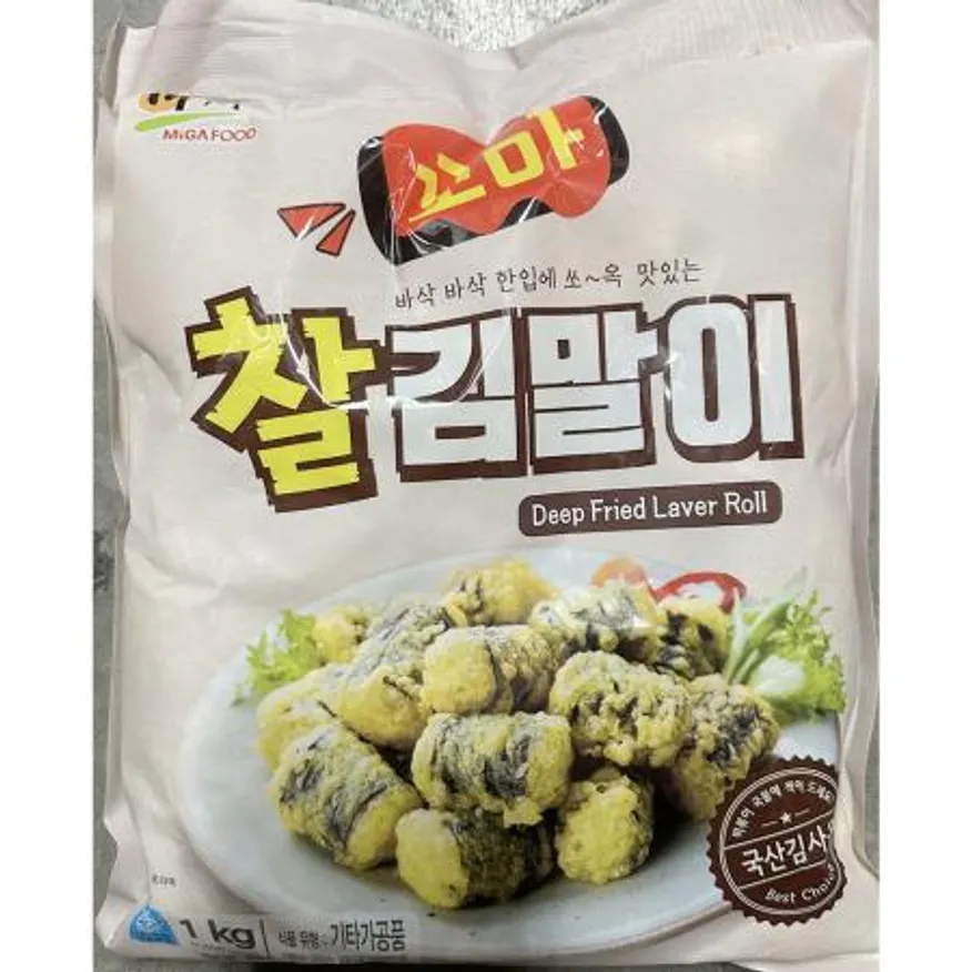 꼬마김말이튀김(미가 매콤 1K) X10 꼬마김말이 김말이 냉동김말이 분식튀김 매콤김말이 분식집 업소용 식자재 간식 학교급식 이미지