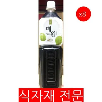 매실농축액(매원 1.5L) 8개 식자재 업소용 대용량 매실 유나인 희창 기타 생초당 청솔 베이스 과즙 광야식품