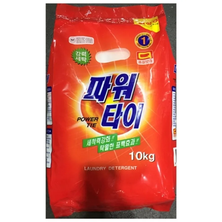 세탁세제(파워타이 10k) 1개 식자재 업소용 대용량 세탁 세제 대용량 하얀색 가루비누 한샘생활건강 가루 제이큐 모래자루 이미지