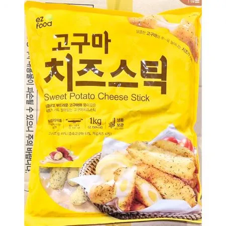이지푸드 치즈스틱 고구마 1k 10개 식자재 업소용 대용량 한성기업 한성 이지푸드 롤 롱 피자 어린이 하림 고구마 이미지