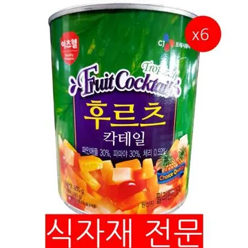 후르츠칵테일(이츠웰 원터치 NEW 850g) 6개 업소용 후르츠칵테일 후르츠 칵테일 동원