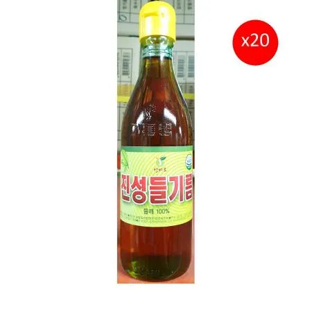들기름(소 진성 350ml) X20 업소용 대용량 식자재 들깨기름 조미료 한식당 나물무침 볶음요리