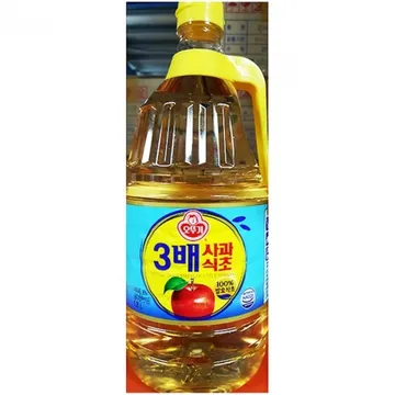 3배 사과식초(오뚜기 1.8L) 6개 식자재 업소용 대용량 오뚜기 배사과식초 엠씨몰 청정원 배 사과 제일제당 남도 맛나