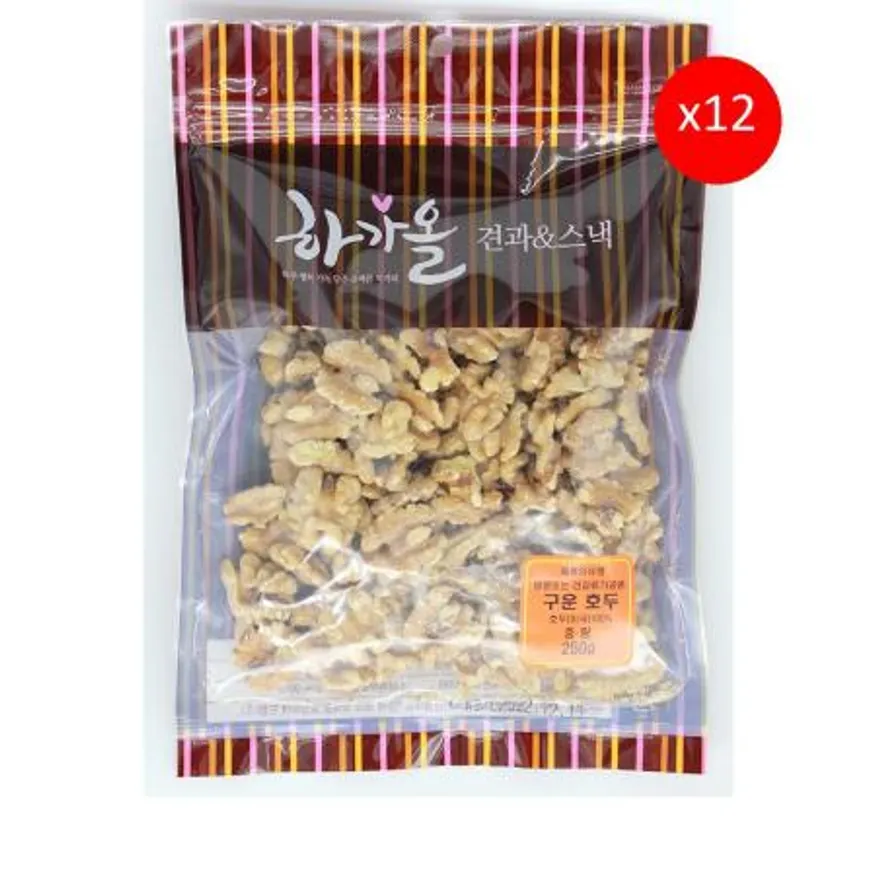(하가올소)구운호두(250g)X12 견과류 업소용 식자재 대용량 마른안주 간식 식자재마트 베이킹재료 베이커리 이미지