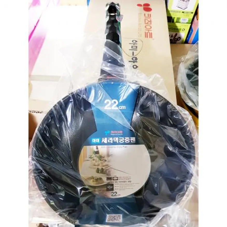 궁중팬(키친파워 아미세라믹 22cm)X10개 후라이팬 프라이팬 세라믹후라이팬 코팅팬 웍 볶음팬 주방용품 조리도구 업소용궁중팬 이미지
