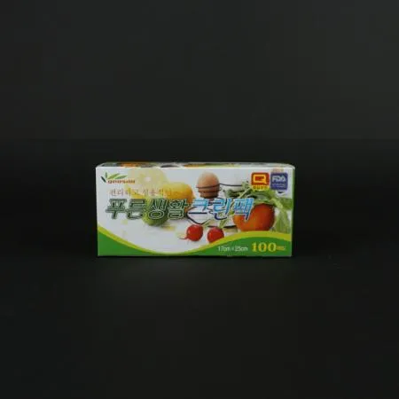 푸른생활 위생팩 17*25cm 100매 식품보관팩 비닐팩 pe팩 업소용 식당용 대용량 주방용품 식품포장