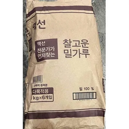 밀가루(찰고운 중력 동아원 3K) 1개 식자재 업소용 대용량 대한제분 제일제당 맥선 곰표 프랑스 사조해표 우리밀 사조동아원 물랑부르주아 이미지