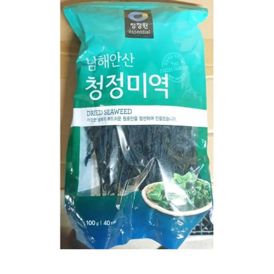 미역(청정 대상 100g) 1개 식자재 업소용 대용량 완도 쪽빛누리 완도미역 산모 건 바다모아 유기농 부드럽고 이미지