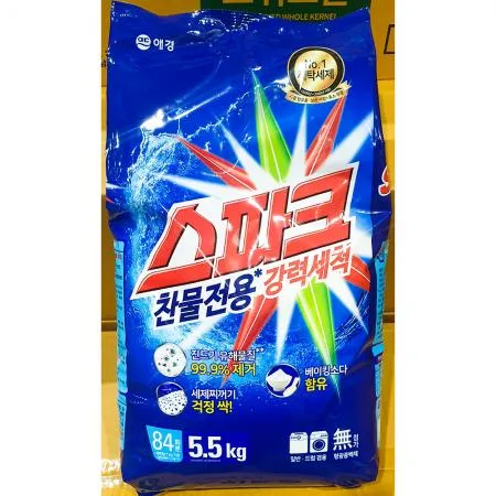스파크 리필용 세탁세제5.5k 세탁세제 대용량 세제 리필세제 액체세제 업소용 빨래 고농축 세탁방 빨래방