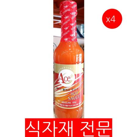 핫소스(제니스 180ml)X4 매운소스 업소용 식자재 소스 양념소스 치킨집 식당 피자소스